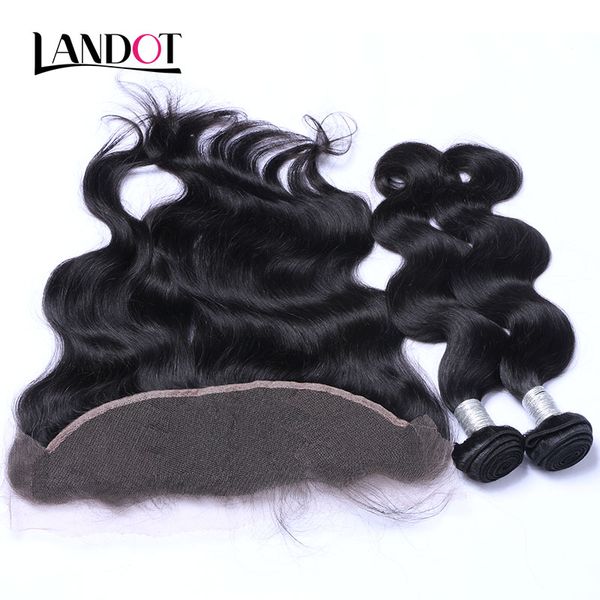

Brazilian Peruvian Malaysian Indian Virgin Human Hair Weaves 3 Bundles with 13x4 Lace Frontal Closure Body Wave 100% Remy Hair Extensions