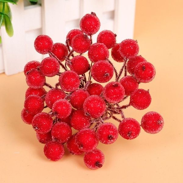

mini berry christmas frosted artificial flower home decor (5 bunch 200pcs
