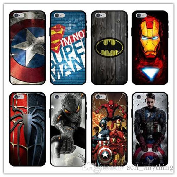 For Iphone 11 Pro Xs Max Xr Phone Case Spiderman Captain America 6