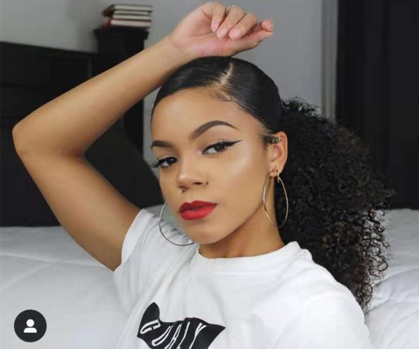 Diva Naturel Curly Ponytail Brazilian Hair Natural Black Kinky