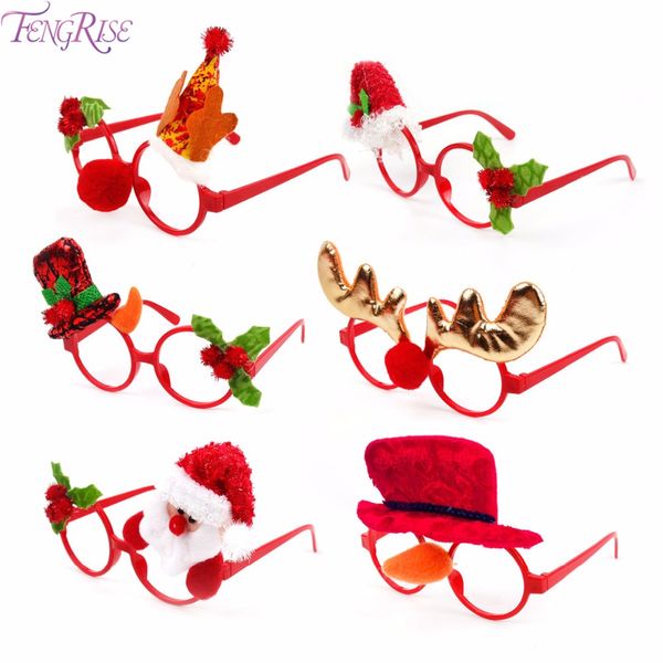 

fengrise merry christmas 2019 decoration noel christmas glasses santa snowman xmas gifts decor navidad happy new year 2020