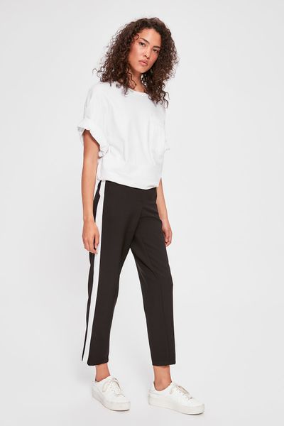 

trendyol черный с цвет блок брюки twoaw20pl0365, Black;white