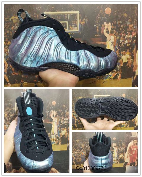 

with box mens penny hardaway abalone foam one prm silver aurora green men basketball shoes training sports shoes size 8-13