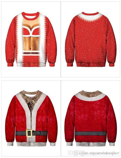 

christmas style womens winter designer hoodies couple clothing crew neck long sleeve 3d print female casual apparel, Black