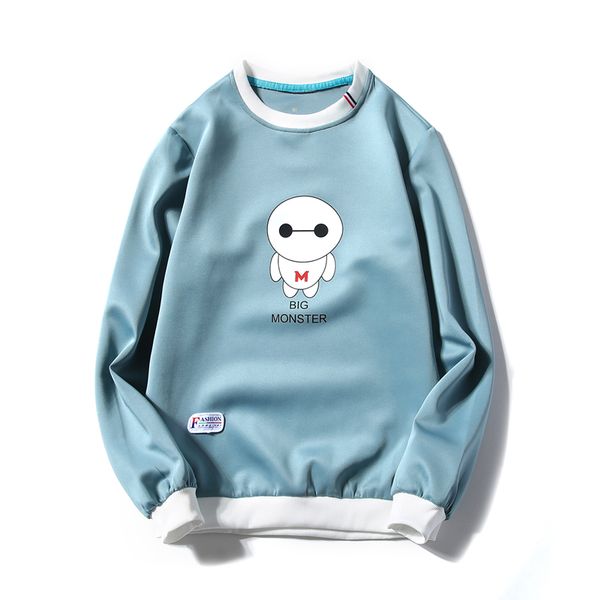 

2017 new men han edition fleece sweatshirt new big yards male shirts long sleeved pullovers clothing, Black