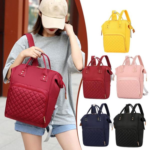 

diaper bags 2020 fashion solid color mommy backpack large capacity nylon maternity bags baby care nursing diaper travel backpack dropship