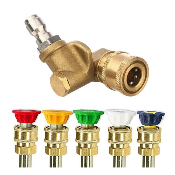

high pressure washer nozzle tips wand pivot coupler power spray kit 4500 psi car care wash cleaning tools for driver #zer