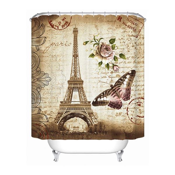 

paris eiffel tower shower curtain 3d bathroom shower curtain window bath mat with hooks