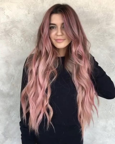 

the est ladies long curly hair wigs europe cosplay ombre pink color anime wig new synthetic fiber hair wig for women, Black