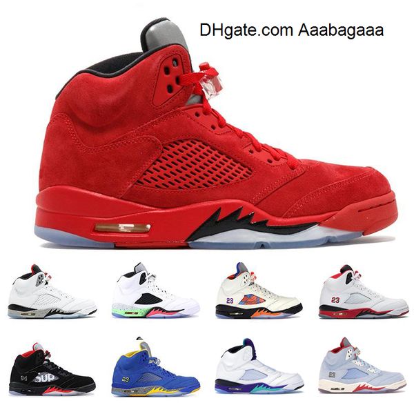 

5 men basketball shoes jumpman red suede desert camo ice blue michigan metallic white international flight mens basket ball sneaker