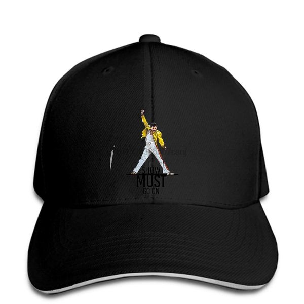 

baseball cap queen freddie mercury tribute painting touch print hat the show must go on, Blue;gray