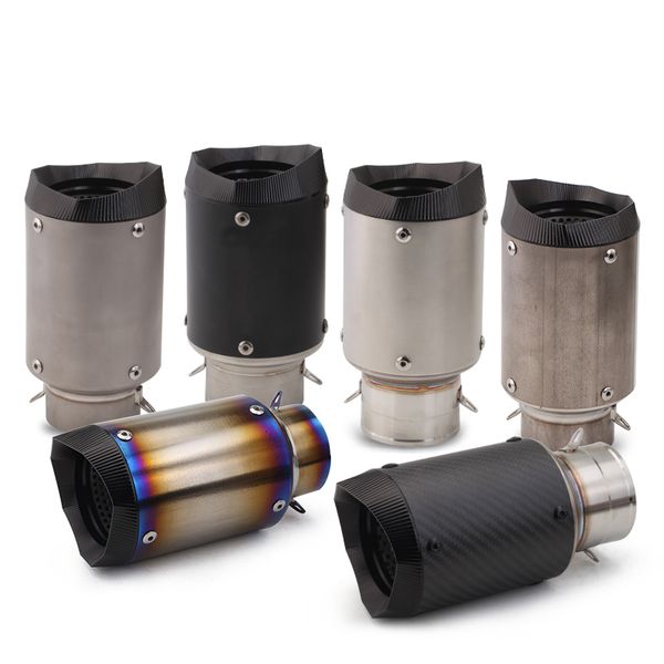 

universal 51mm 61mm air austin racing exhaust pipe of motorcycle carbon fiber exhaust system with killer db for gsxr600 z1000