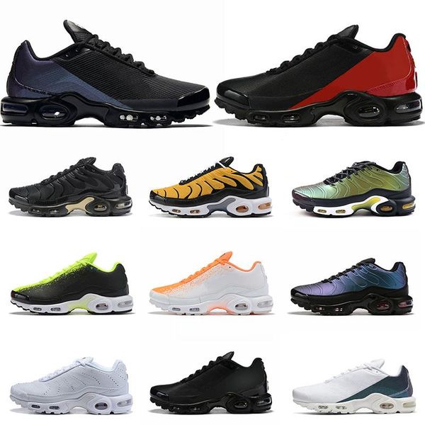 

mercurial plus tn ultra se just bred running shoes for men laser fuchsia triple black white fashion brand mens designer sneakers trainers