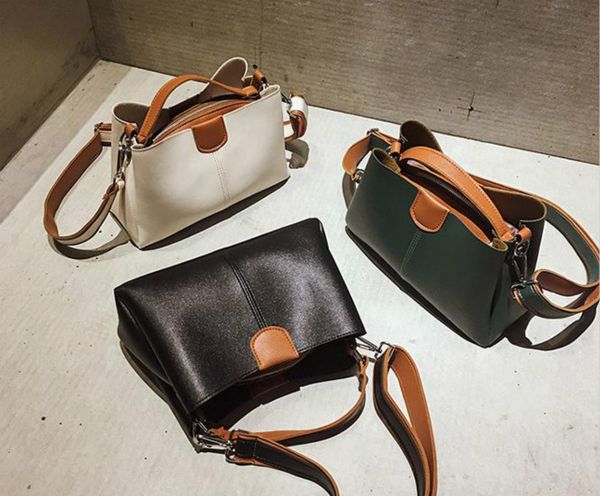 

Bucket Bag Female 2020 New Handbag Color Matching Simple Wild Messenger Bag Female Bags In Stock