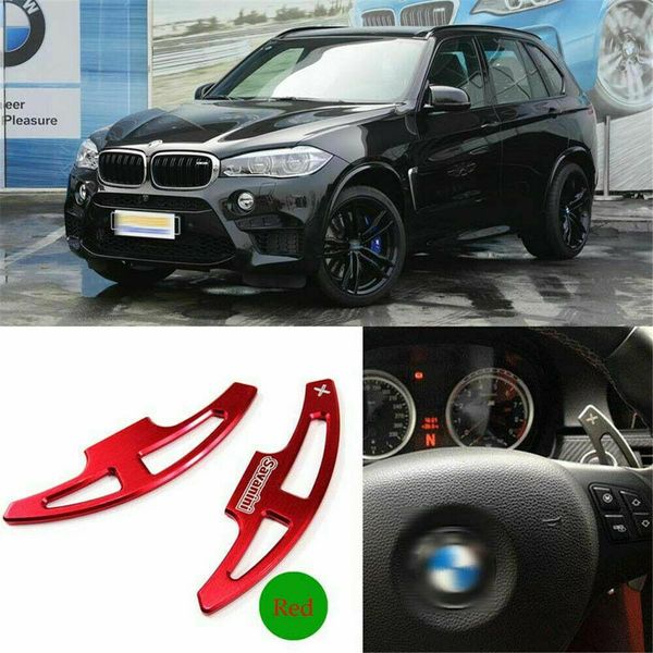 

2pcs aluminum steering wheel dsg paddle shifter extension for bmw x5 m 2010-2013