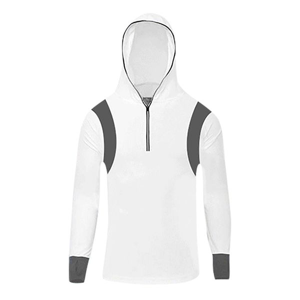 

*mens long sleeves hoodie sweatshirts fishing suit zipper blouse spring autumn casual coats jacket slim outwear, Black;white