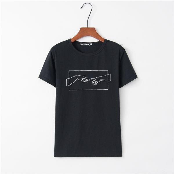 

2020 short-sleeved hand printed harajuku 2020 short-sleeved hand printed t-shirt harajuku t-shirt, White