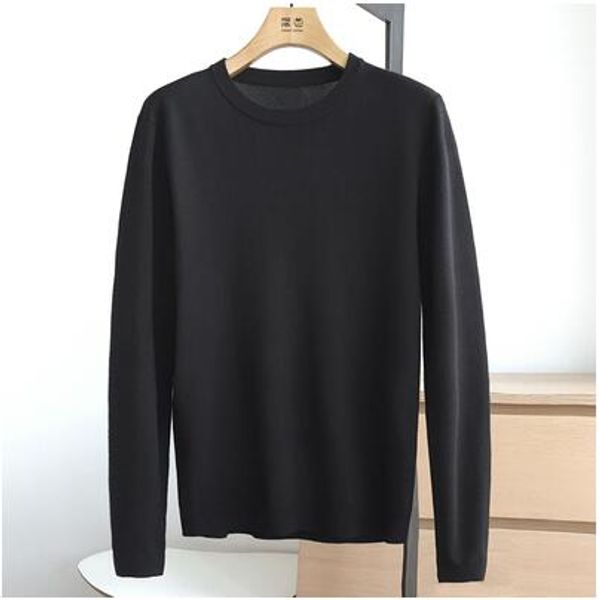 

good qualityautumn winter men's solid color o-neck base cotton sweater pullovers sweater casual coat tb3843, White;black