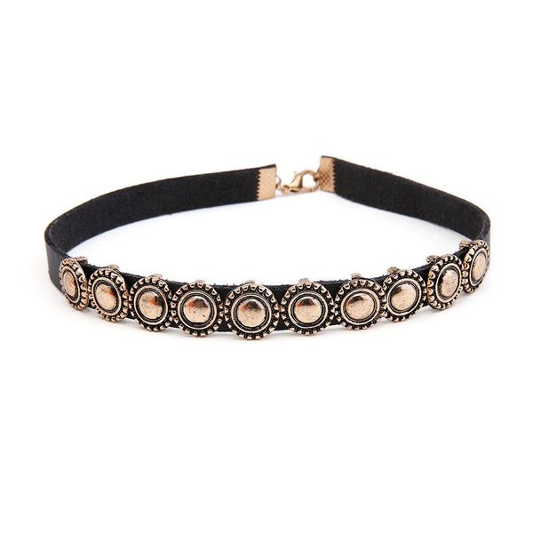 

exquisite leather wool girl collar choker chain lady necklace clavicle necklace for women party accessories, Silver