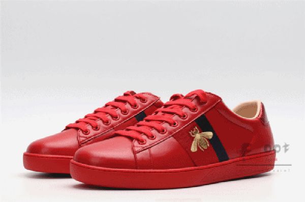 

2020 ace designer shoes for mens woman vintage black christmas white leather casual shoes luxe bee snake tiger lovers dress sneakers 36-45