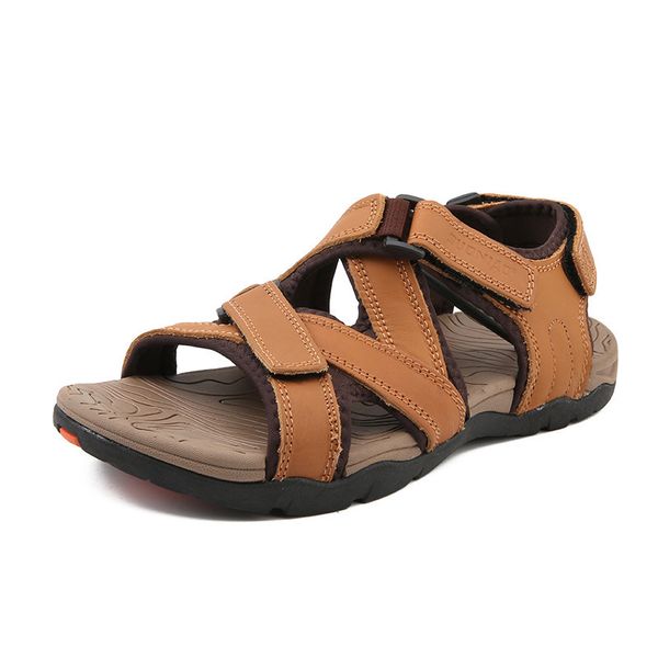 

men shoes comfortable men's leather sandals and slippers, Black