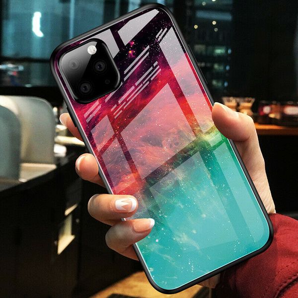 

чехол градиент закаленное стекло для iphone 11 проведения 11pro проведения 11pro максимум 6 плюс чехол цвет для iphone х хс хз макс мраморны