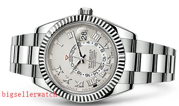 

selling wristwatches sapphire glass 42mm white dial asia 2813 automatic mechanical mens watch watches, Slivery;brown