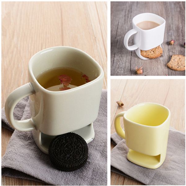 

simplicity white ceramic biscuit cups creative human face coffee cookies dessert tea cups bottom storage mugs t9i00120