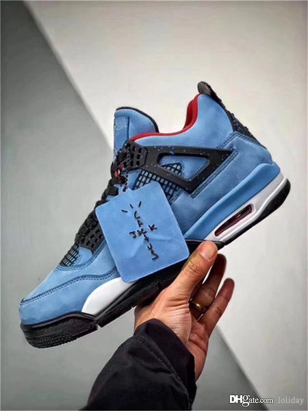 

authentic travis scott x air 4 cactus jack houston oilers suede university blue varsity red sb dunk 270 basketball shoes men sneakers