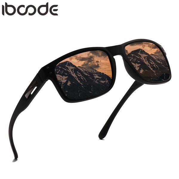 

iboode 2019 classic polarized sunglasses men women driving square frame sun glasses male goggle uv400 shades oculos gafas de sol, White;black