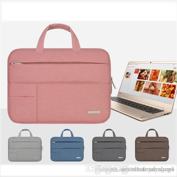 

wholesale fashion men felt men women soft nylon notebook sleeve multi pocket for dell asus lenovo hp apple xiaomi computer bag 13.3 macbook