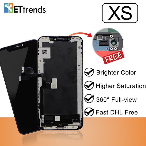 

standard lcd screen assembly for iphone xs with brightness color dhl lifetime warranty