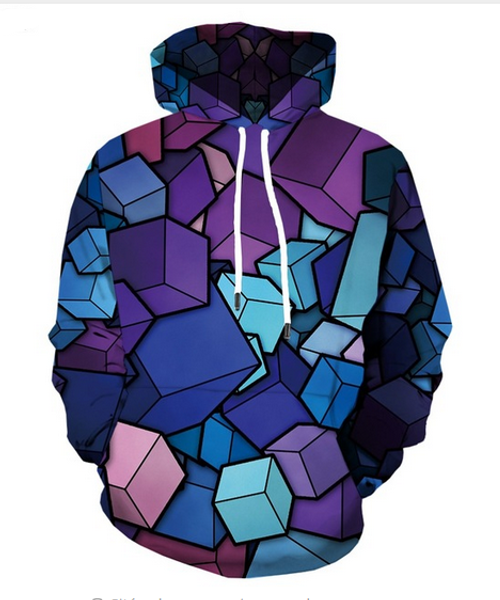 

new fashion couples men women hd russia geometric funny 3d print hoodies sweatshirt jacket pullover rw031, Black