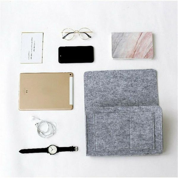 

selling bedside felt storage bag with pockets bed sofa desk hanging organizer for phone magazines tablets remotes