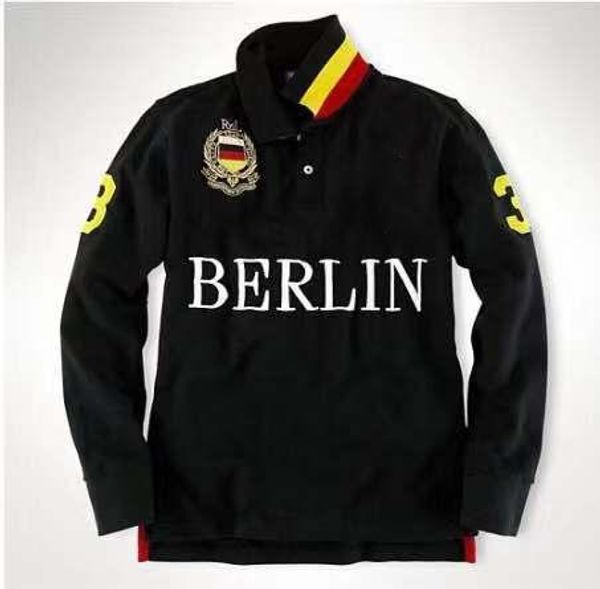 

wholesale-plus size us big size city polo 2019 sell new men polo shirt men's lapel long sleeve polo shirt casual t shirt spring autumn, White;black