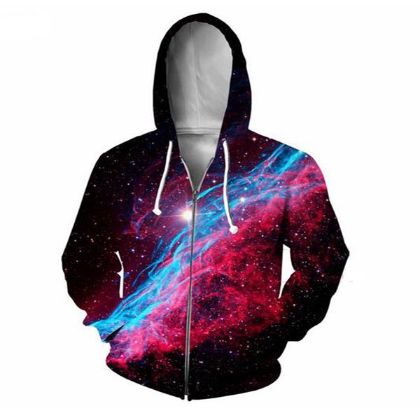 

new fashion sweatshirt hoodies men women cosmic colored starry sky sweatshirts harajuku oversized zip jacket clothes ml08, Black;brown