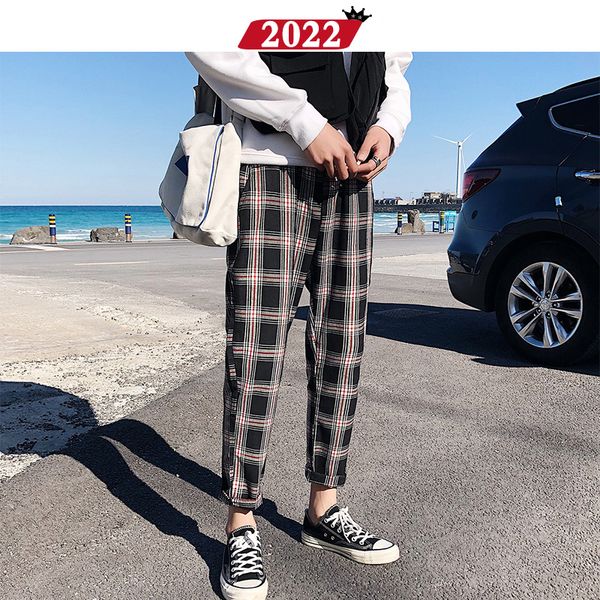 

streetwear joggers pants men 2019 hip hop trousers men korean fashions plaid pants casual black sweatpants plus size