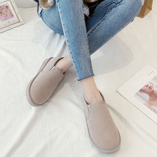 

snow boots women's 2019 new fashion net red autumn and winter women's shoes wear plus plush bread cotton shoes short boots, Black