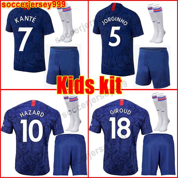 

Hazard occer jer ey kid kit 19 20 boy jorginho giroud morata football hirt kovacic cami eta willian david luiz 2019 2020 barkley maillot