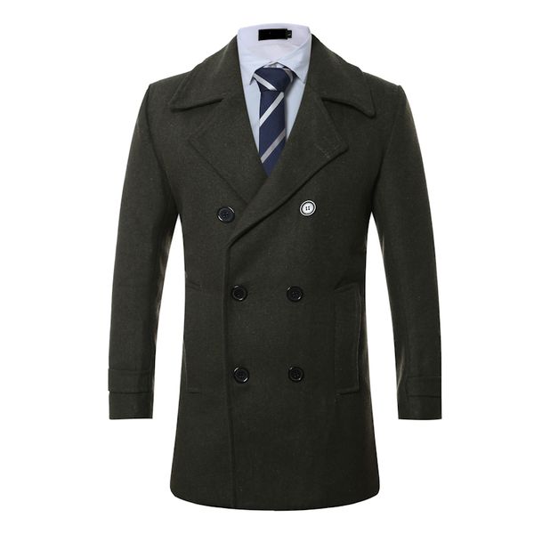 

Mens Jacket Men Winter Coats Reflective Windbreaker Men's Autumn and Winter New Mid-length Woolen Coat Oversized Youth Coat