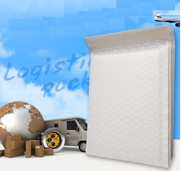 

40pcs 15 sizes manufacturer white form light film bubble envelope bags mail shockproof envelope paper packaging shipping pouch