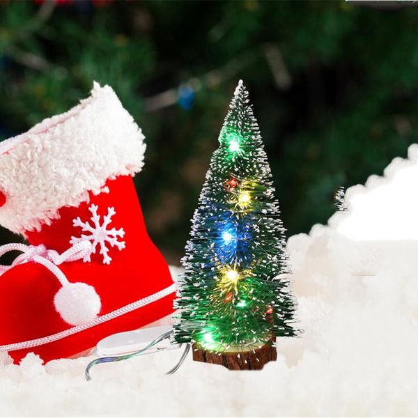 

led lights mini christmas tree christmas decorations deskdecoration xmas lights lamps party home decor 9m35