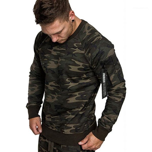 

pullover casual active male long sleeve homme sweatshirts with pocket 2020 spring mens camouflage hoodies solid, Black