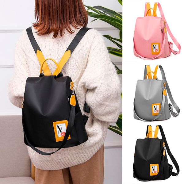 

2019 new casual backpack women ladies bagpack fashion mixedcolor waterproof hand bag mochila mujer tote back pack bags sac #c11