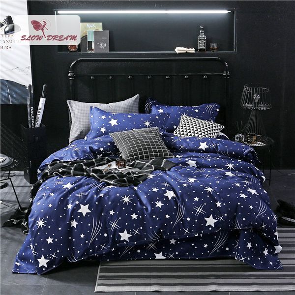 

slowdream мода blue star комплект постельных принадлежностей пододеяльник комплект постельного белья двойной покрывало кровать обложка плоск