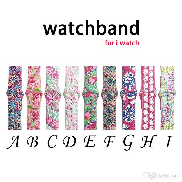 

watch band replacement bands lilly inspired pulitzer silicone 38mm 42mm watch band straps luxury watchband for women girl men