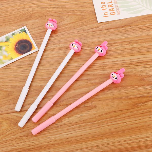 

5pcs 0.5mm black ink cute cartoon pink girls signature gel pen stationery office school writing supply kids neutral pens
