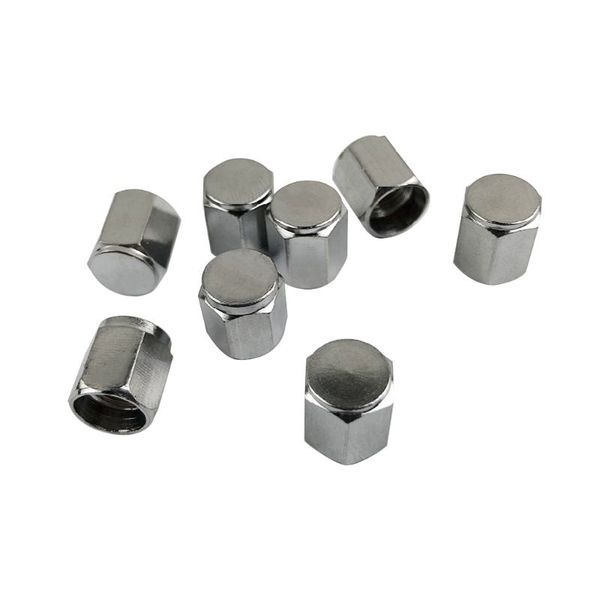

8 pcs car bicycle tire aluminum alloy valve cap dust cover dust cap motorcycle silver valve cover copper hexagonal