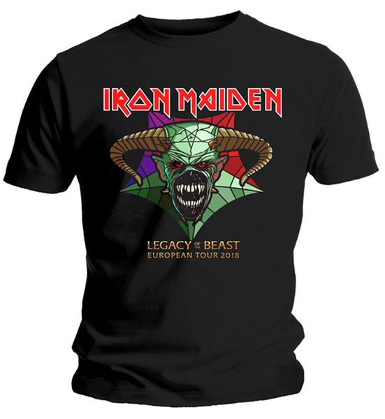 

iron maiden legacy of the beast tour im live ufficiale uomo maglietta unisex, White;black