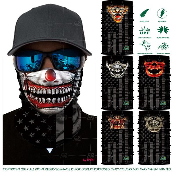 

alien face mask seamless balaclava joker outdoor skull magic scarf fishing riding hiking headwear headband, Black